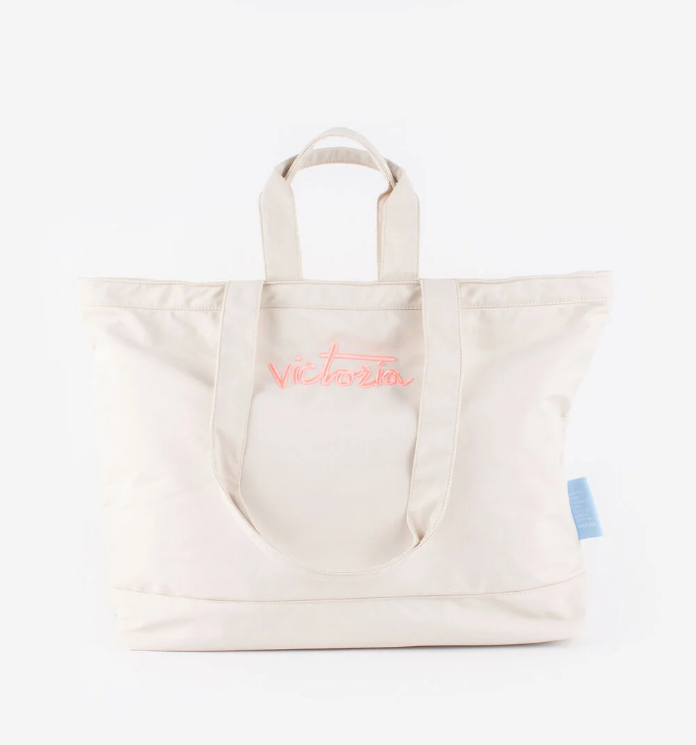 SAC SHOPPING NYLON BRODÉ Sac shopping pour femme BEIGE