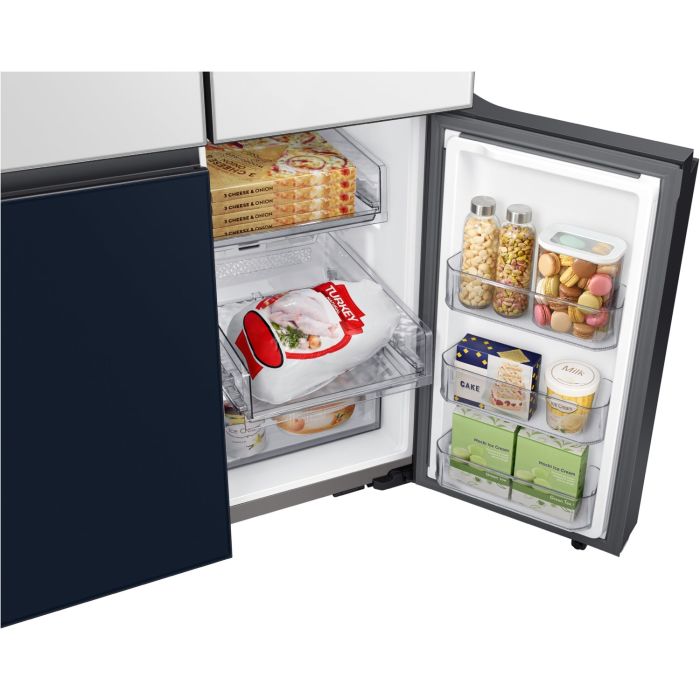 Samsung Side-by-Side RF 65A96768A/EG Clean White & Clean Navy - Festwasseranschluss