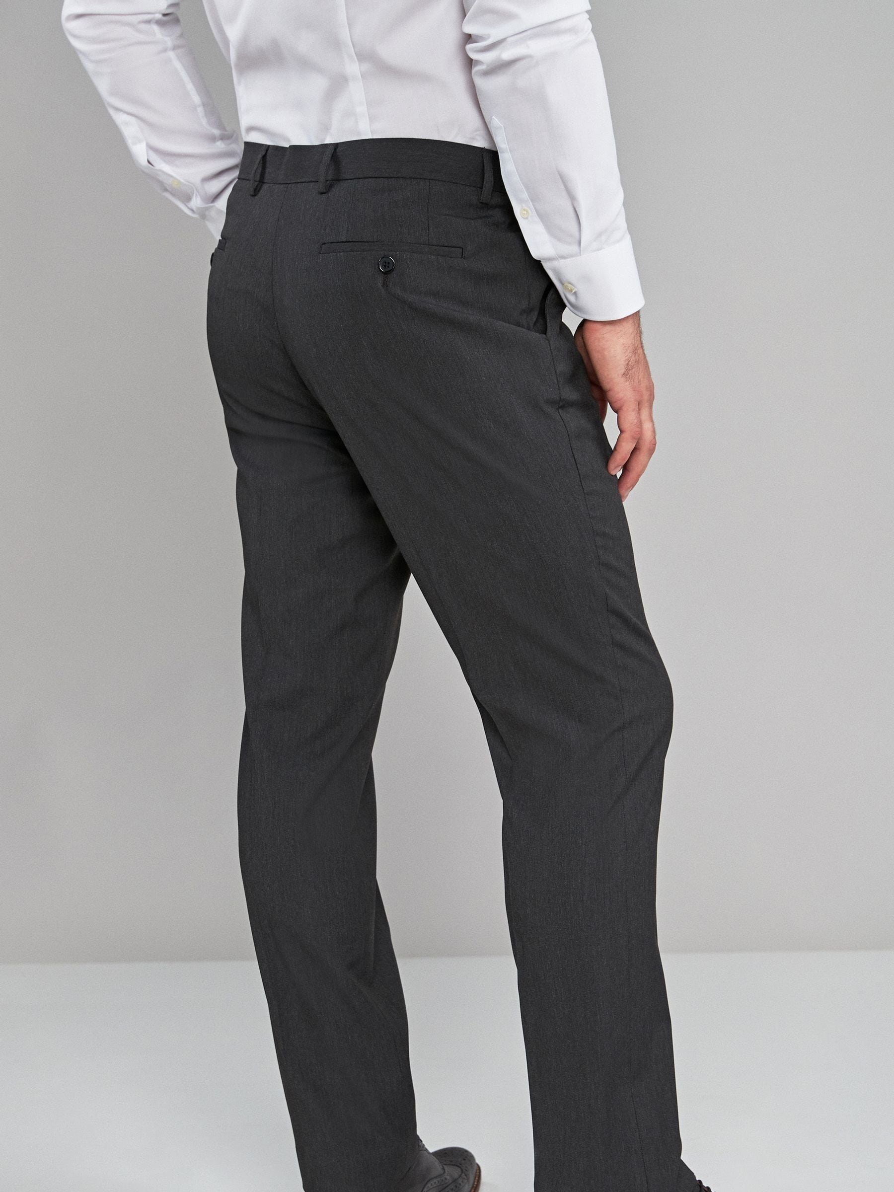 Antraciet - Normale Pasvorm - Chique stretchy broek