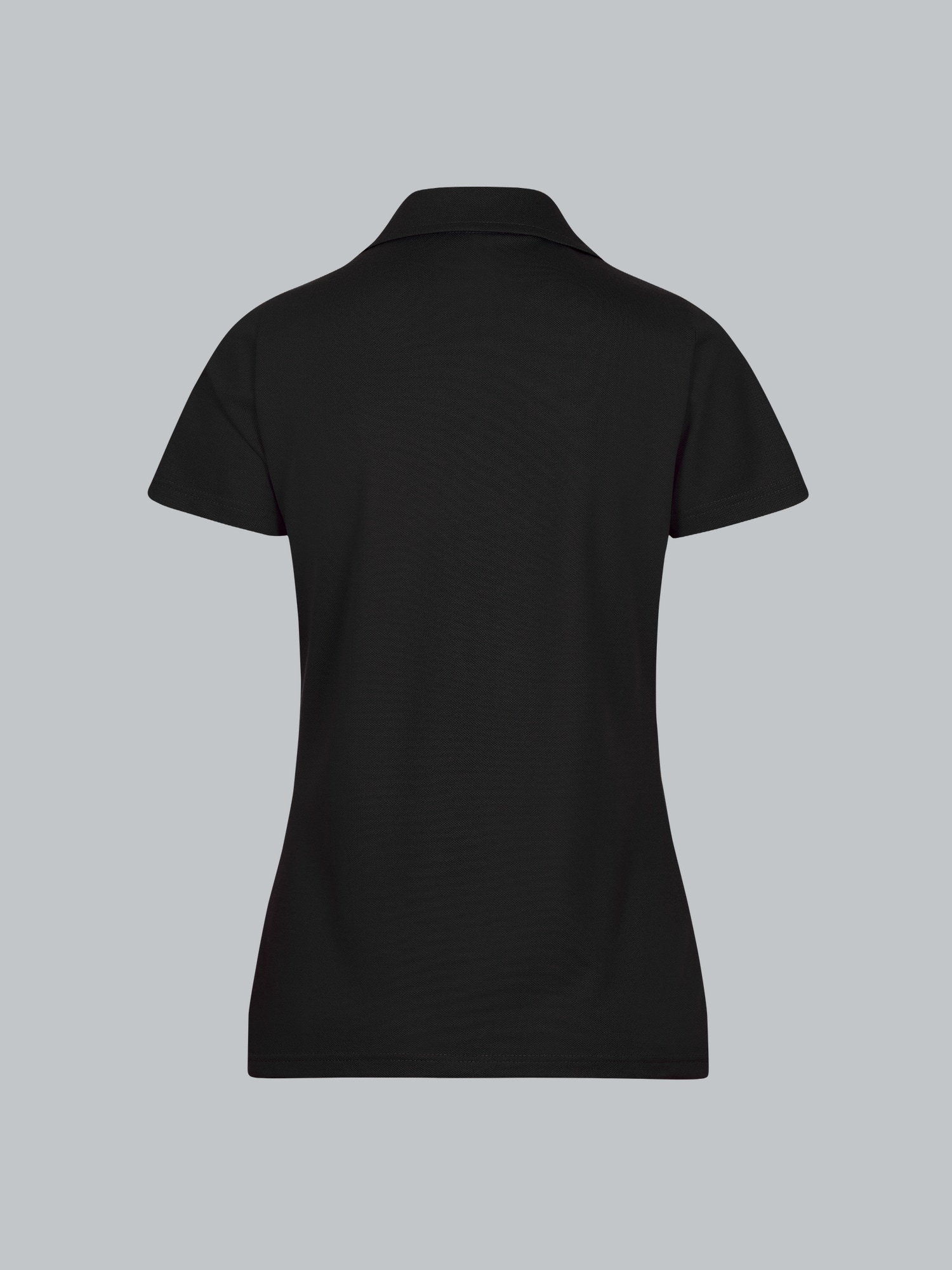 Poloshirt ohne Knopfleiste Schwarz