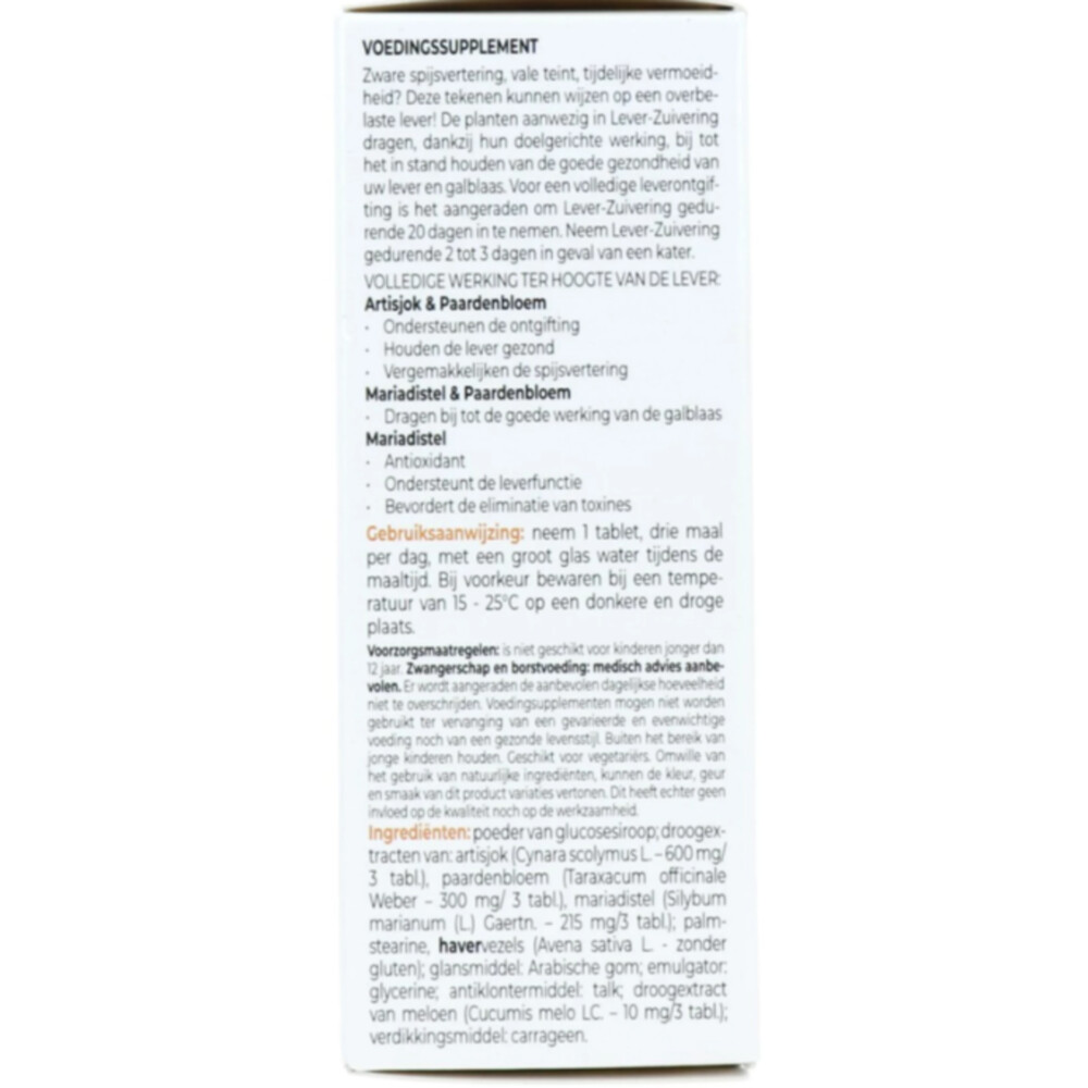 Ortis Methoddrn Lever Zuivering 60 tabletten