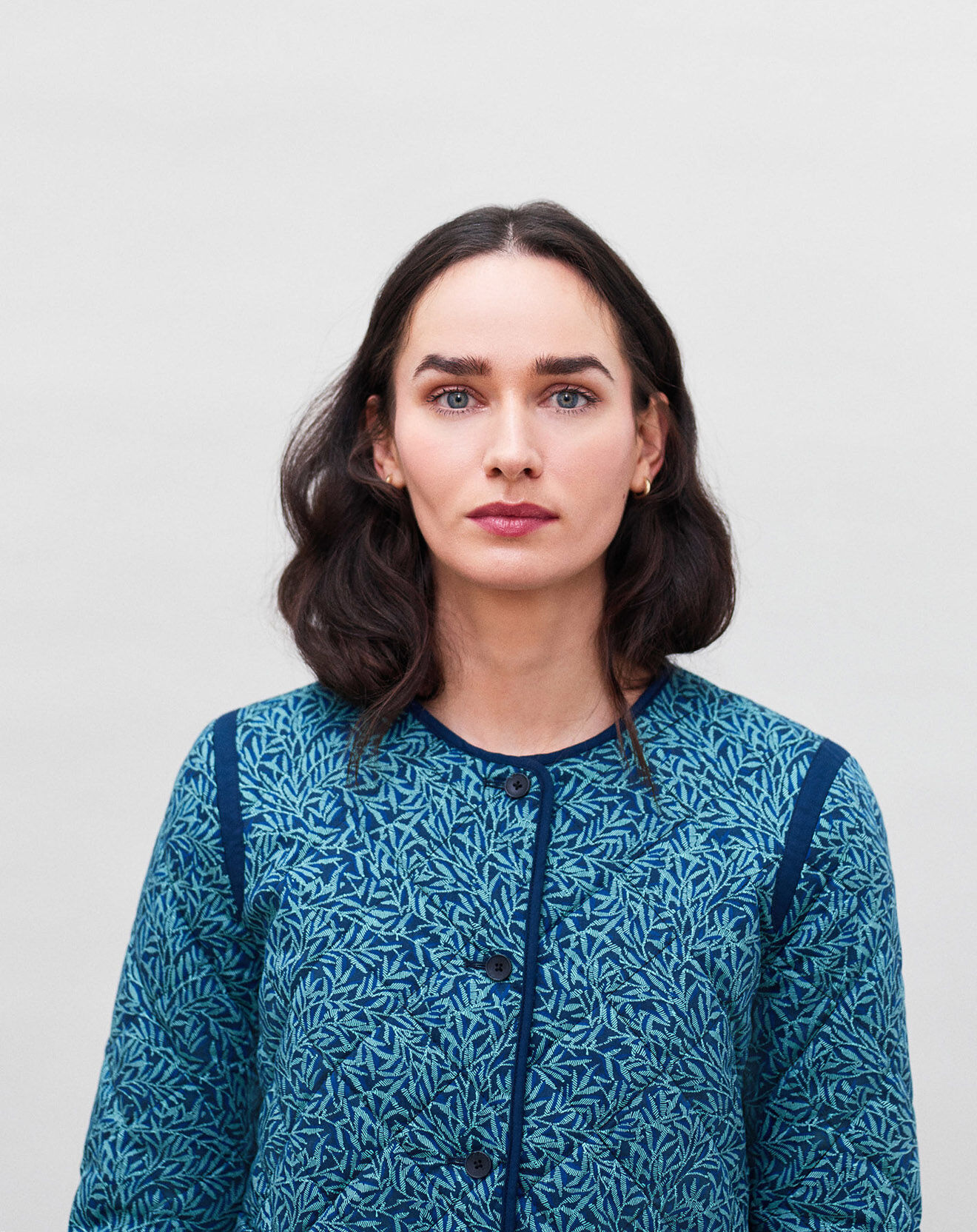 Caroll Veste matelassée Winoka imprimée bleu marine