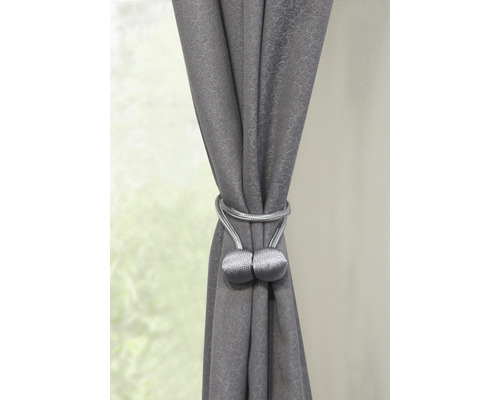 Flex-S stropdas met magneet, zilver, 48 cm