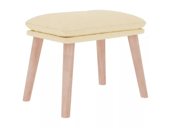 Chaise à bascule avec repose-pied Crème Tissu