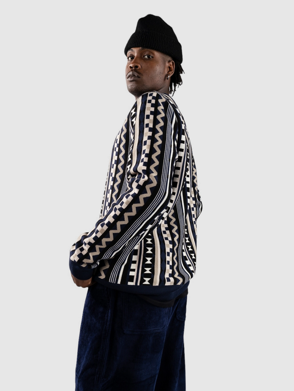 Kazane Pulli Pullover black iris stripe