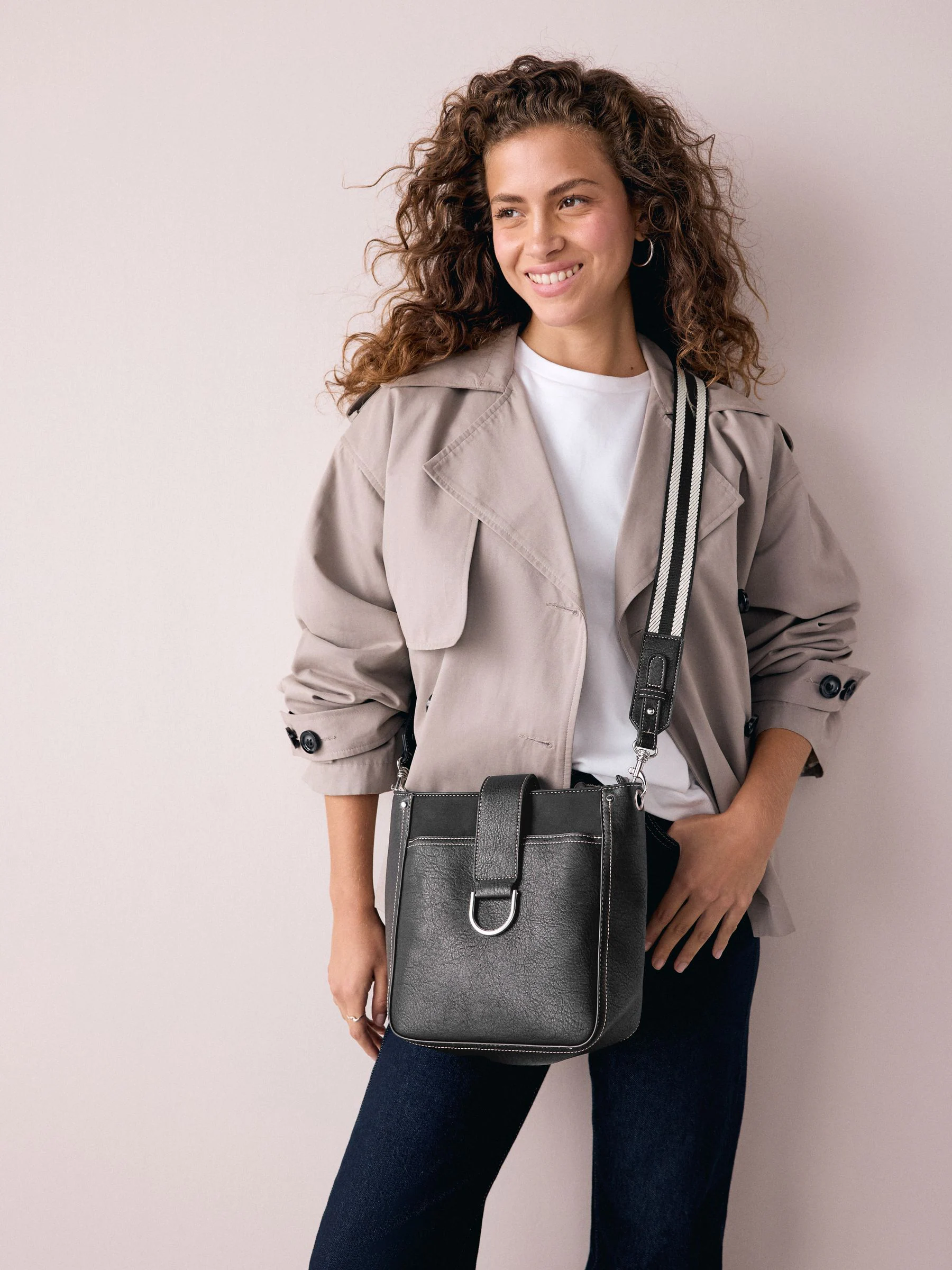 Zwart - Gestructureerde Messenger-tas