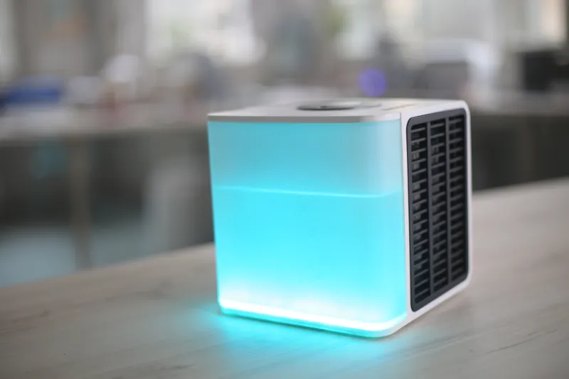 Aircooler evaLIGHT Plus hvid bordmodel - personlig luftkøler
