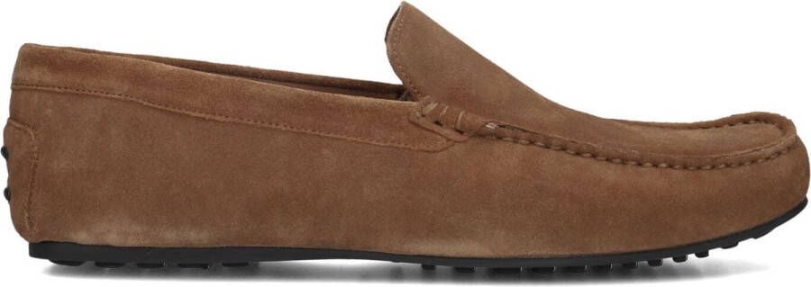 STEFANO LAURAN Mocassins Heren 2 Gesp Bio Slipper Maat: 42 Materiaal: Suède Kleur: Cognac