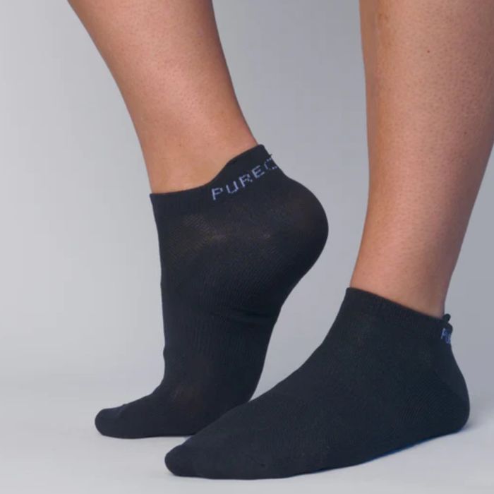 PureLime Dame Strømper Footies 2-pack Sort