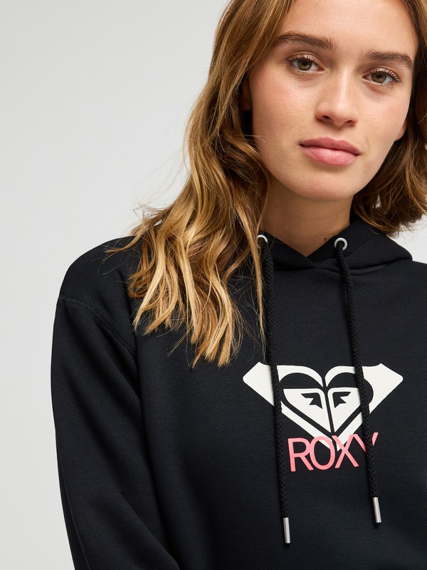 Surf Stoked Brushed Art Sweat à capuche Noir Femme