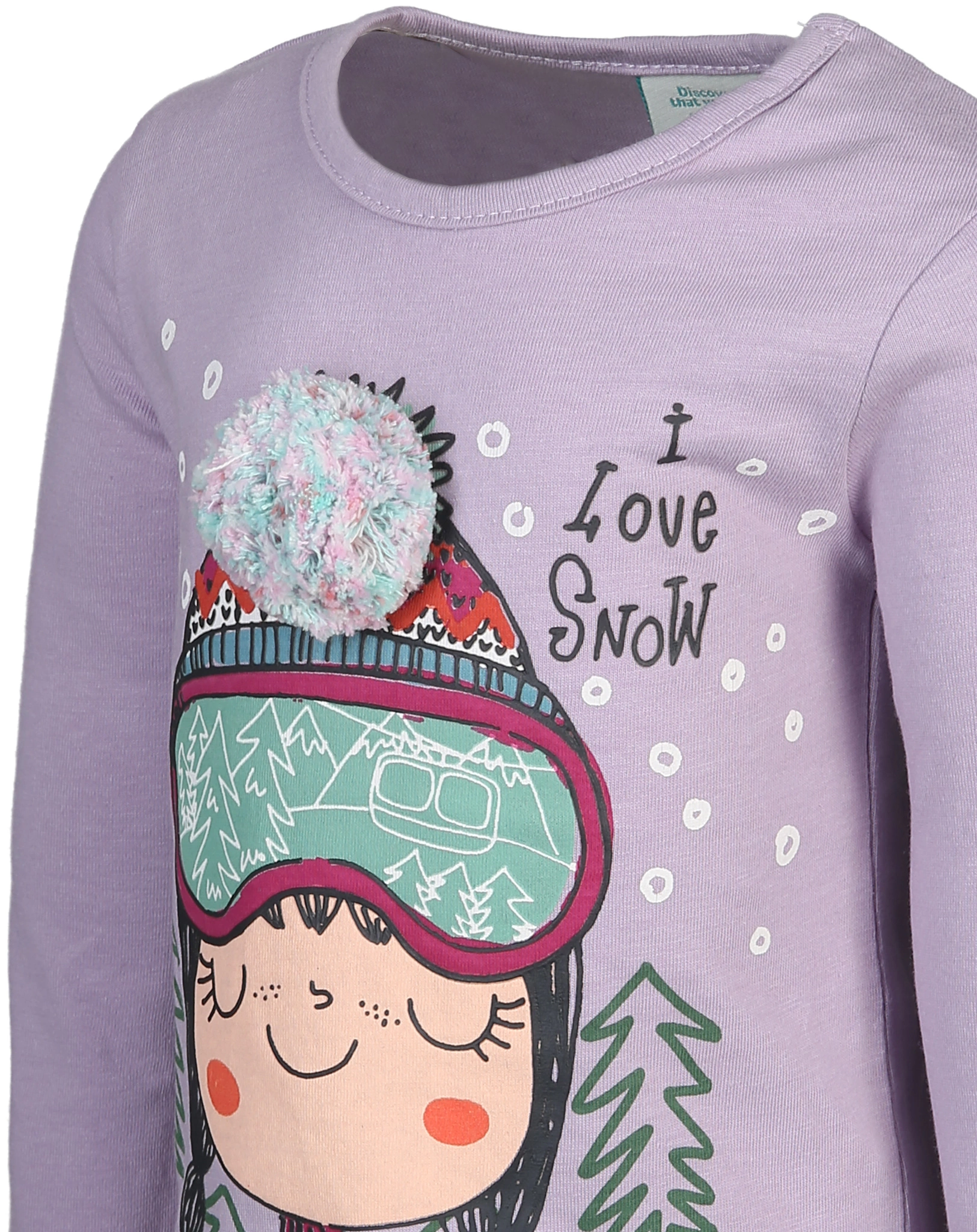 Langarmshirt WINTERTIME in malve