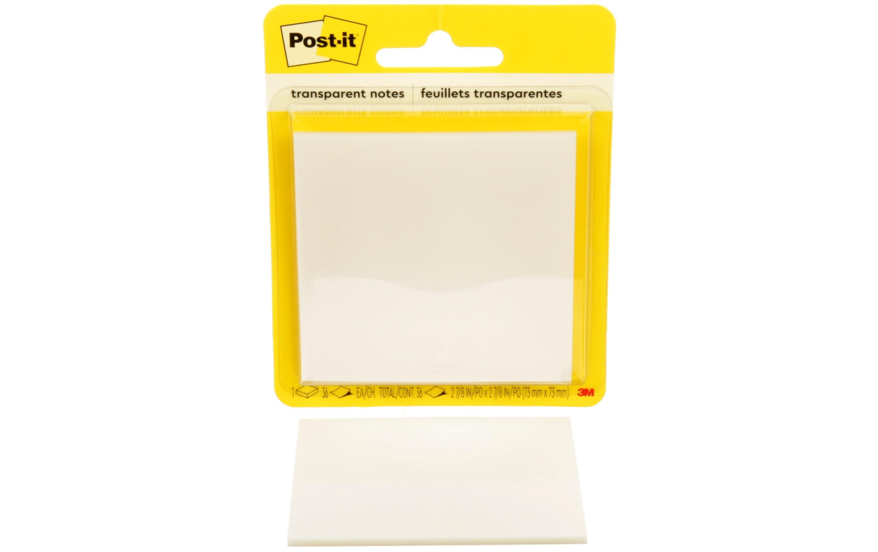 Notizzettel 3M, 73 x 73 mm, 1 Block, transparentHaftnotizen