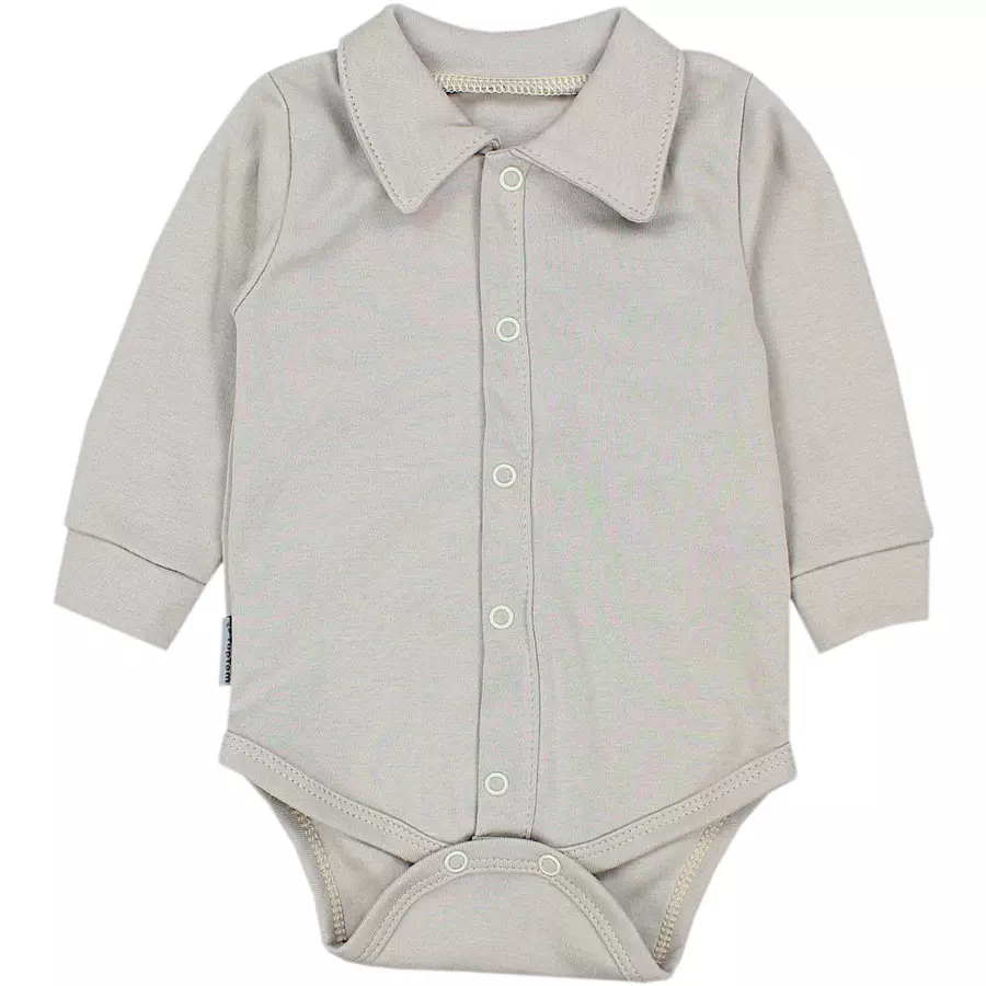 TupTam Baby Jungen Langarm Kurzarm Body mit Kragen beige