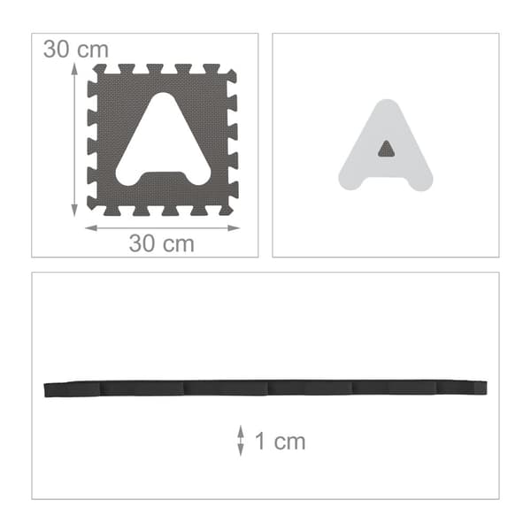 Puslespillmatte med ABC og tall