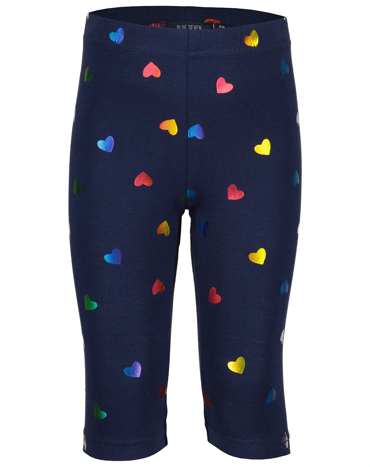 Capri-Leggings RAINBOW HEARTS AOP in blau