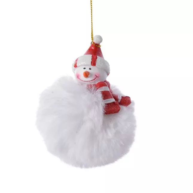 Bonhomme de neige à suspendre (H8 cm) Doudou Blanc