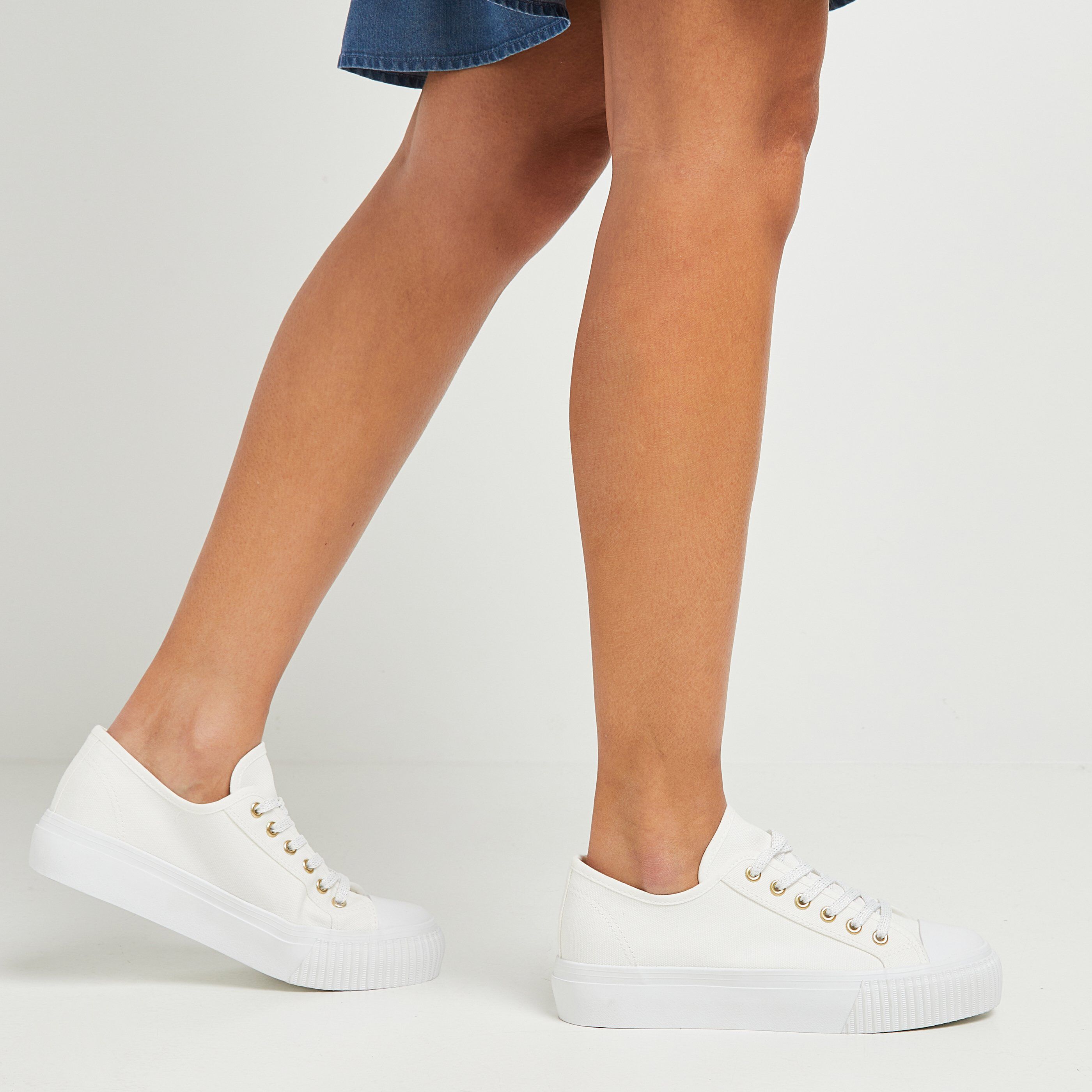 Baskets en toile femme - BLANC