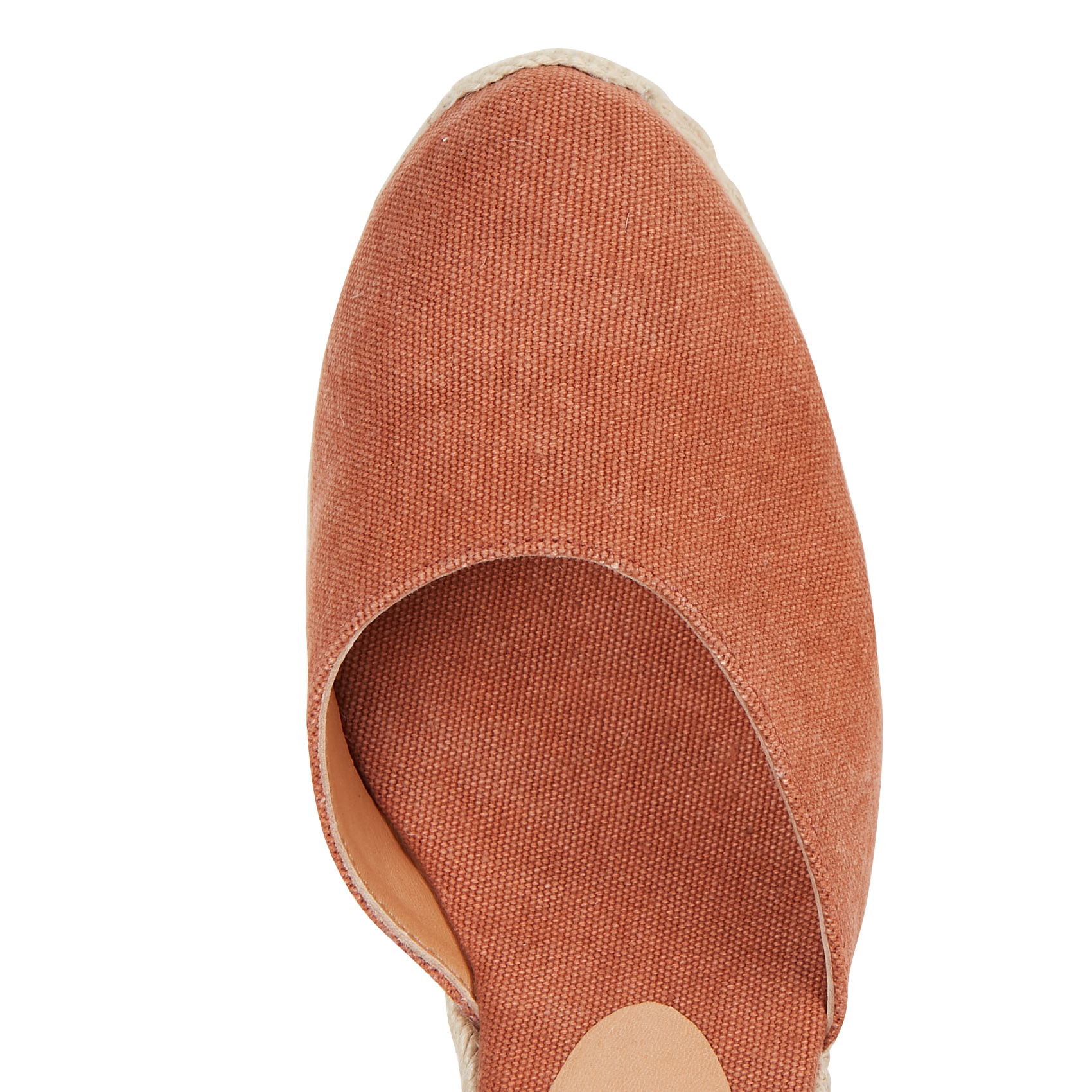 CARINA-8-002 - Espadrilles compensées en coton | Marron