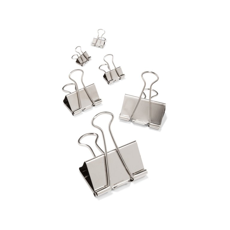 Foldback-Clips vernickelt, silber