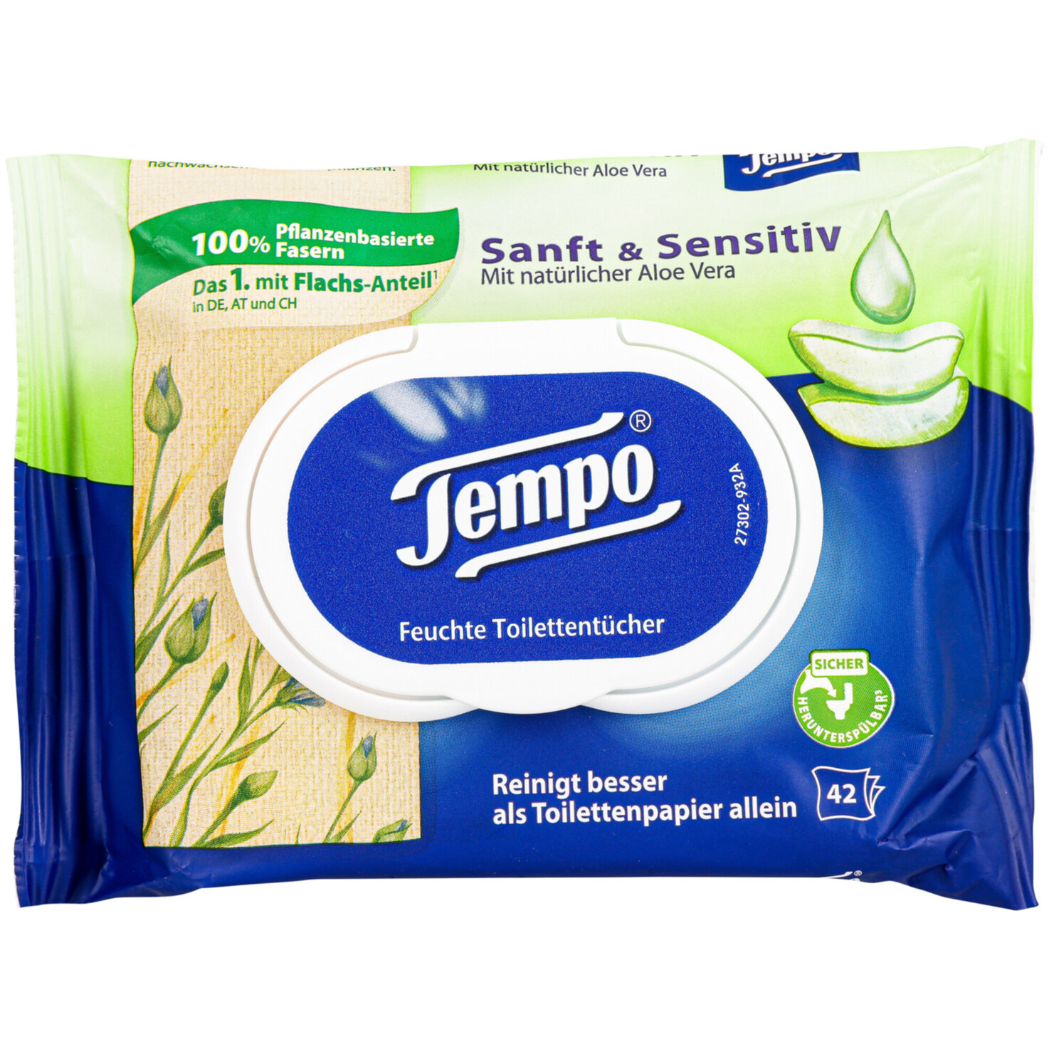 Tempo Feuchtes Toilettenpapier Sanft & Sensitiv 42 Tücher