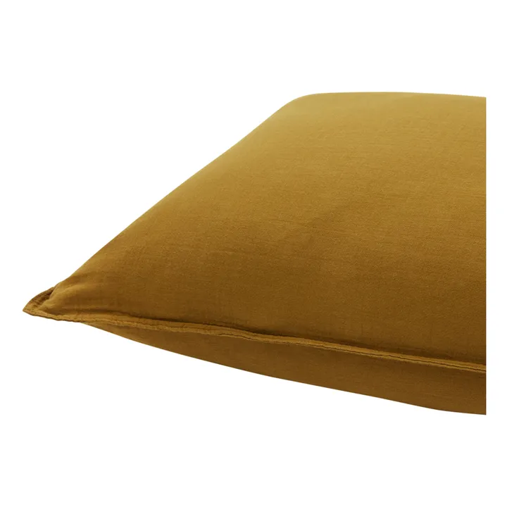 Haomy Taie d'oreiller Dili en voile de coton | Gold