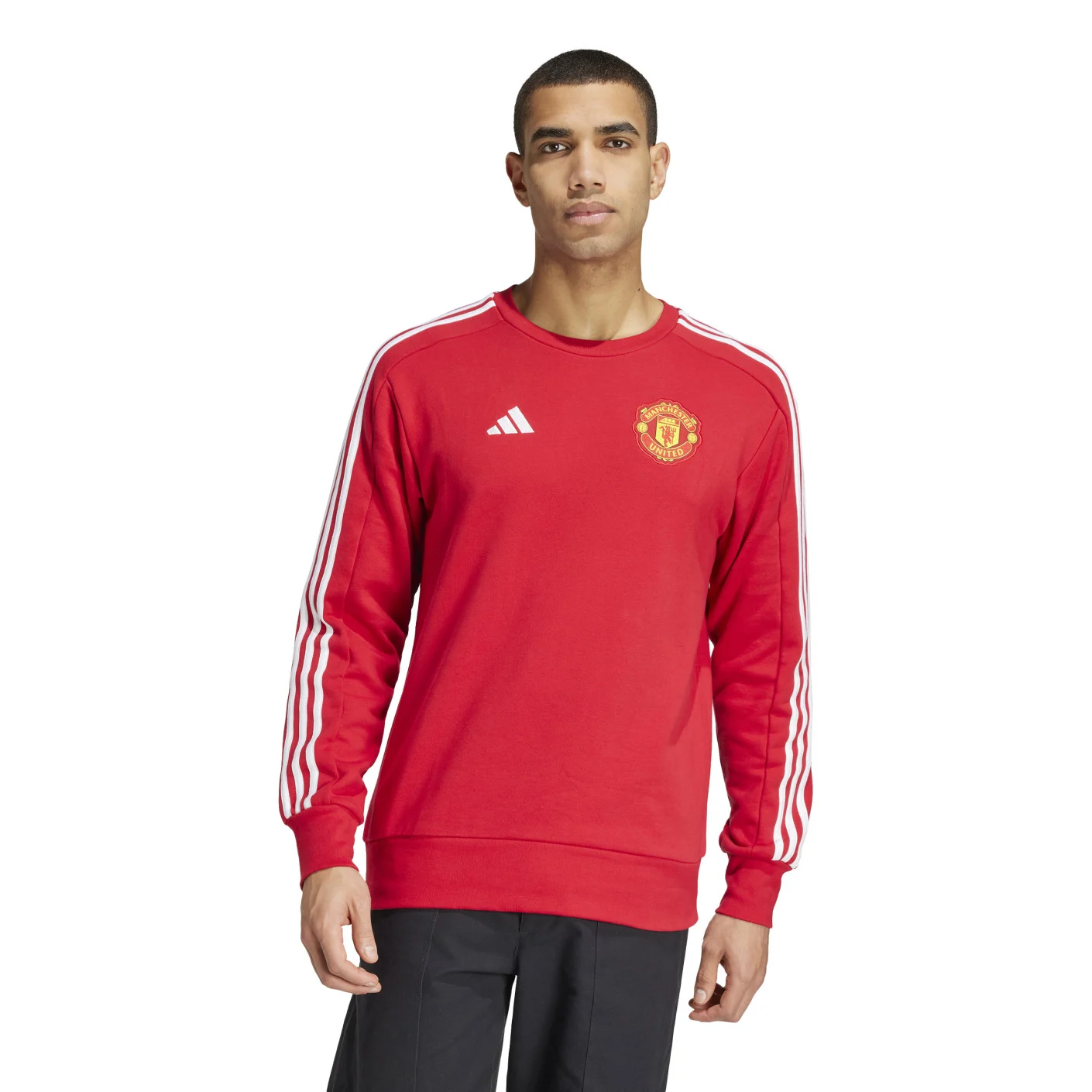 Adidas Manchester United DNA Crew Sweater 2024-2025 Rood Wit