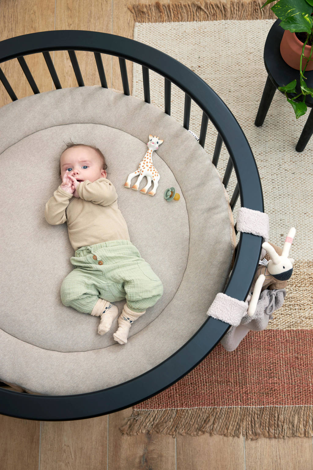 rond boxkleed Knit Basic sand melange