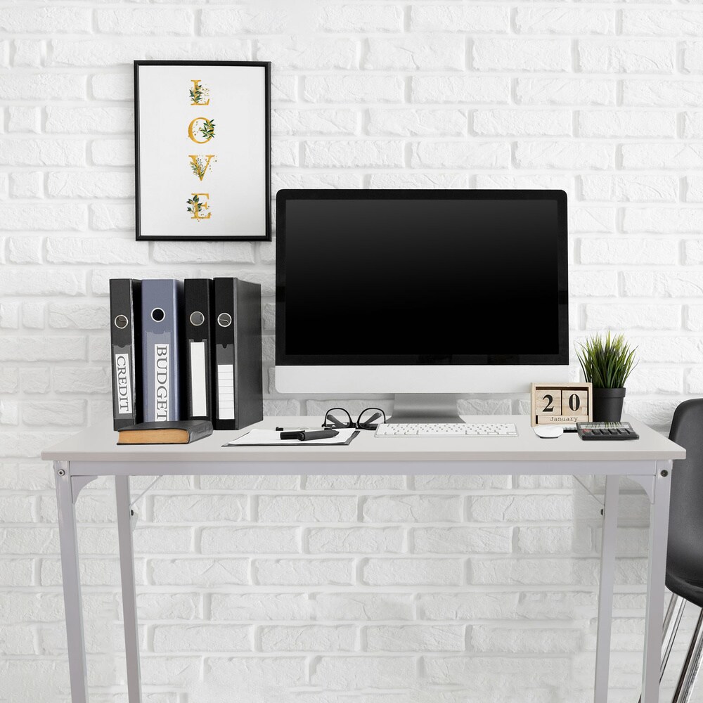 Schreibtisch WORKSPACE I Melaminharzbeschichtete Spanplatte, Gestell pulverbeschichteter Stahl hjh OFFICE