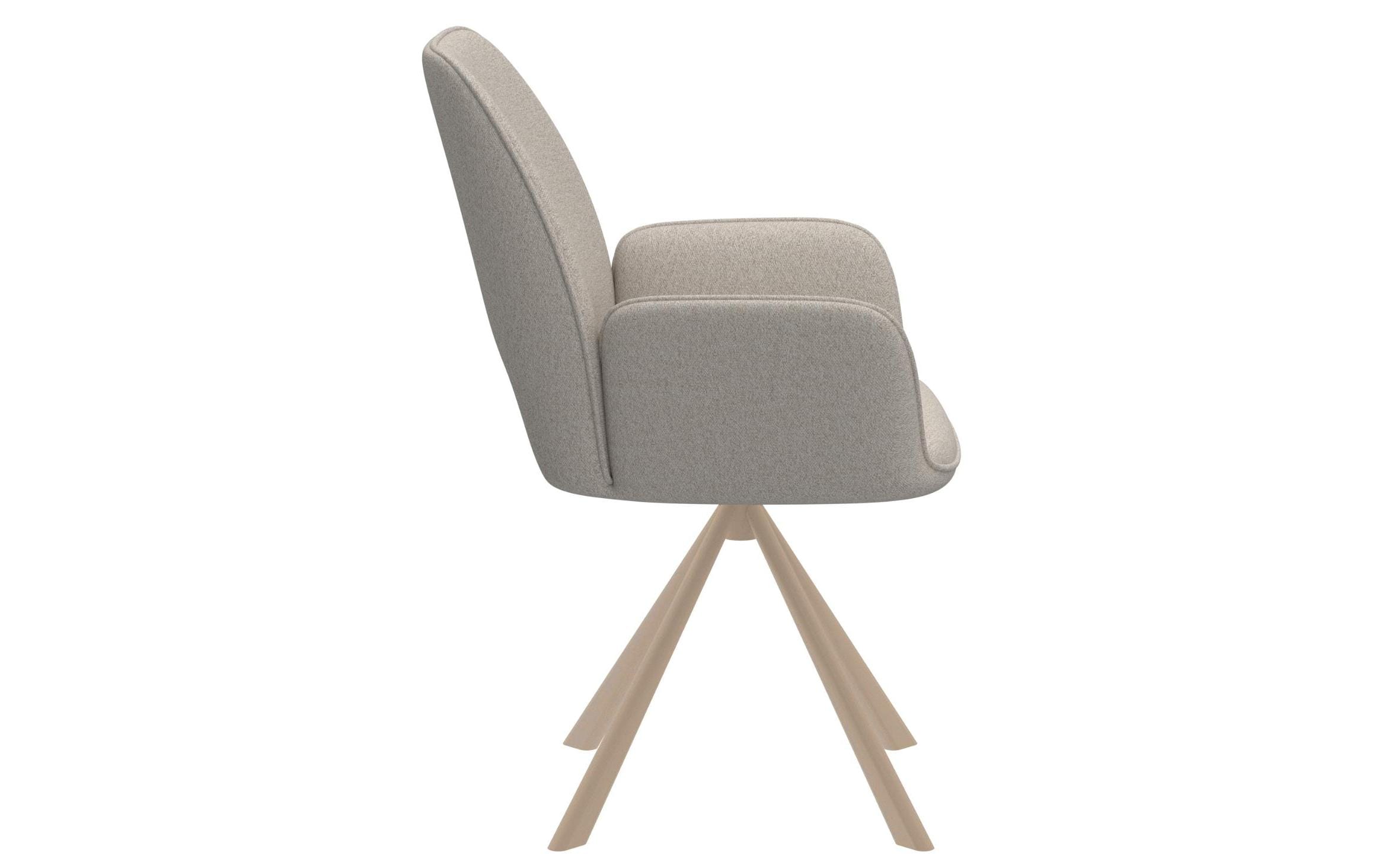Stuhl Graham 2 Stück, Beige<br>Esszimmerstuhl mit Armlehne