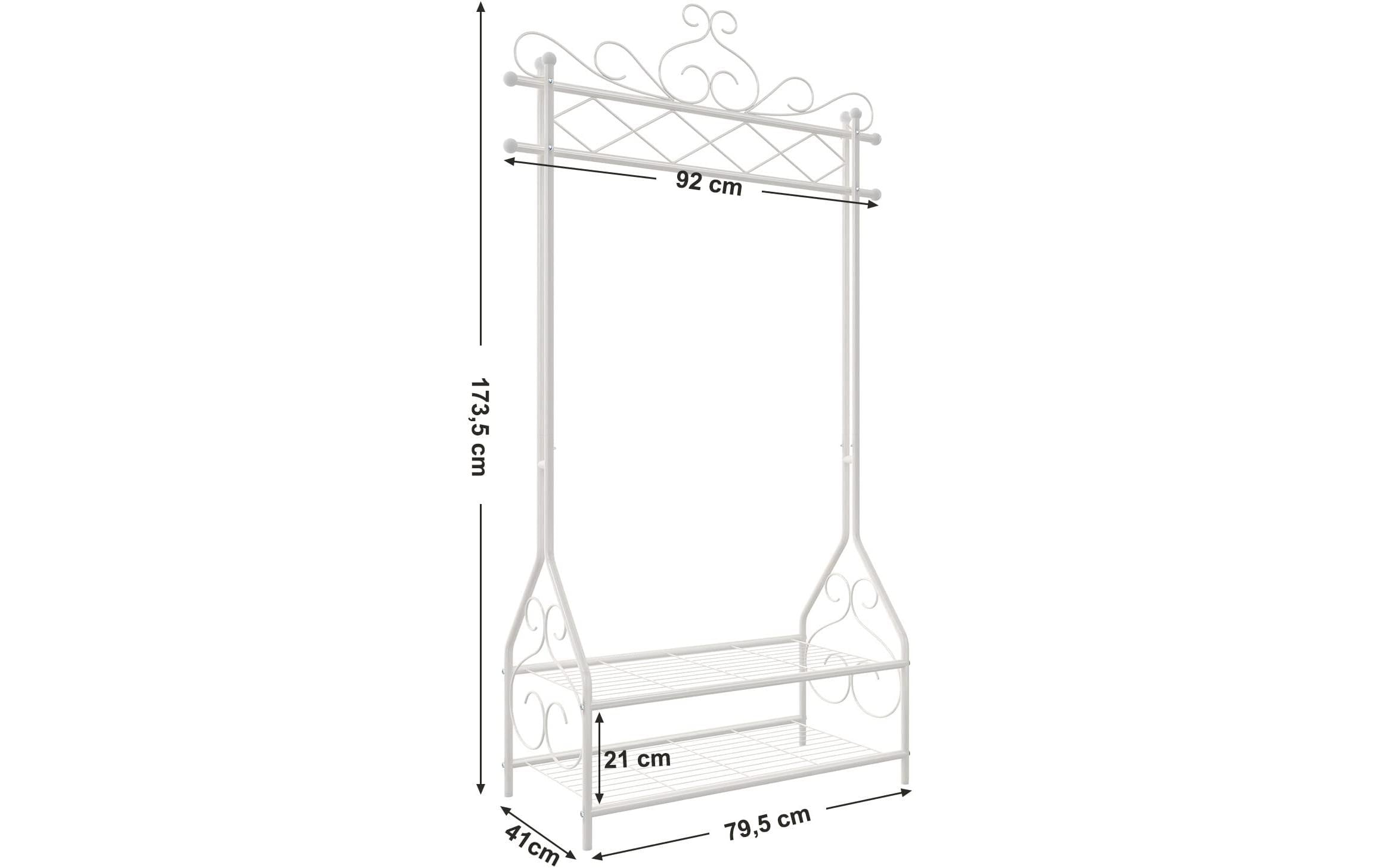 Garderobe mit Schuhablage 92 x 173 x 41 cm, BeigeKleiderständer