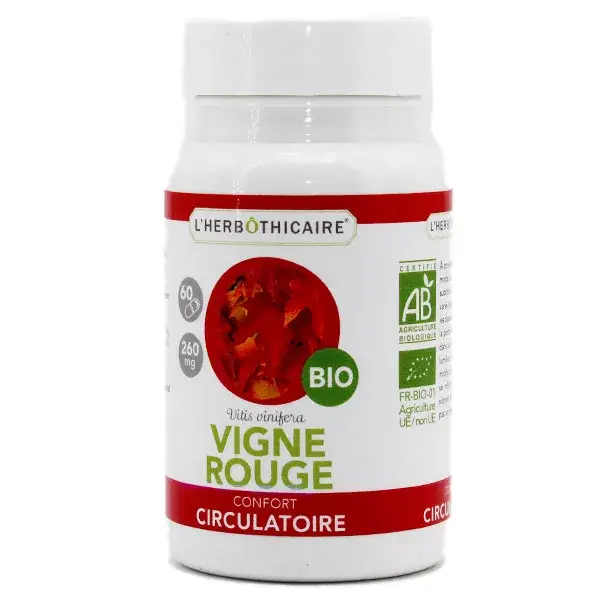 L'Herbôthicaire Vinho Tinto Orgânico 60 cápsulas