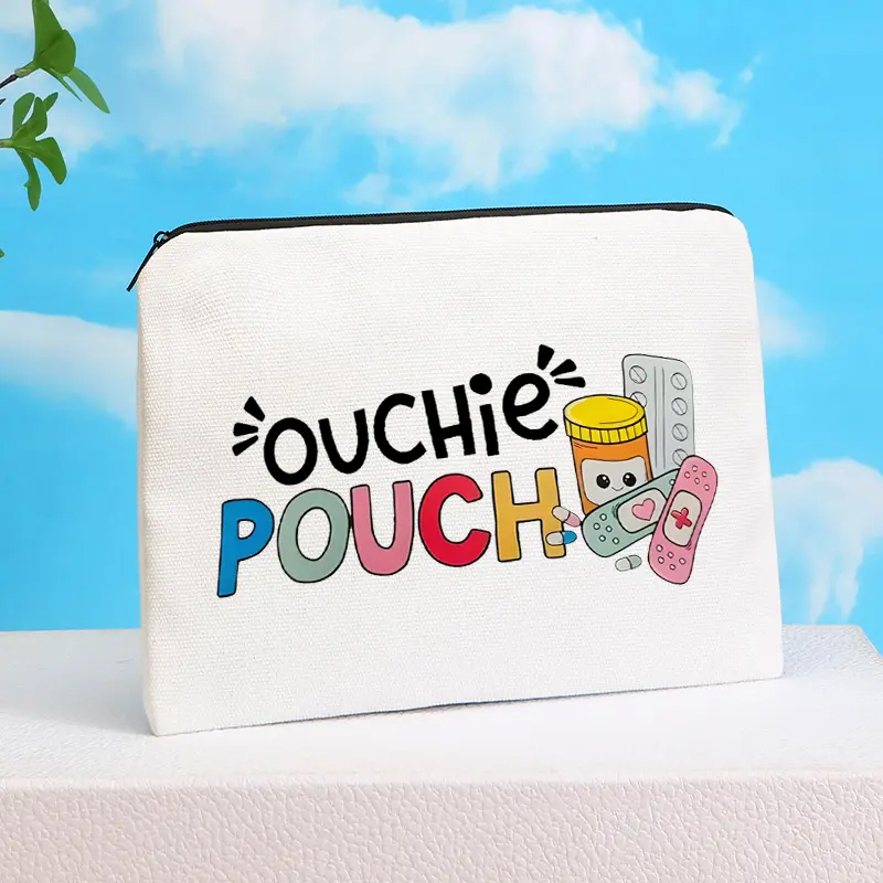 (24x18cm) Medikamenten Reise Tasche Necessaire Organizer Bag mit Reissverschluss - Ouchie Pouch