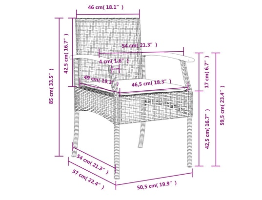 LES TENDANCES - Ensemble table et chaises de jardin-beige-6 places-451188