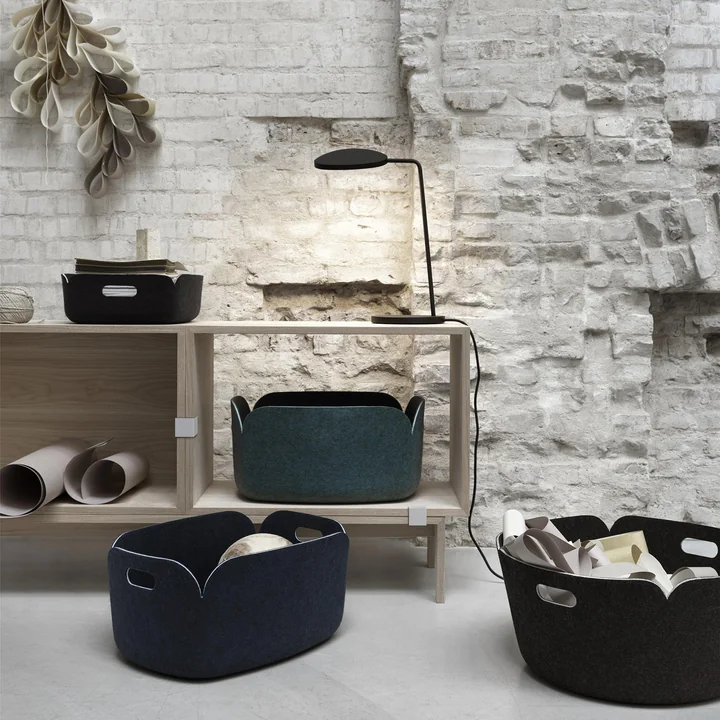 Muuto - Stacked System Regalmodul mit Rückwand, large / Eiche