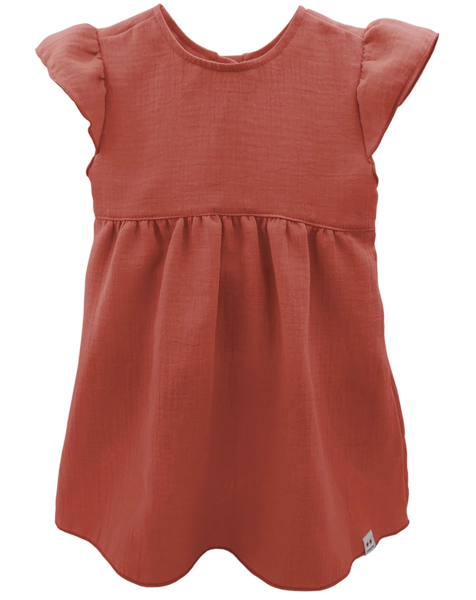 Kurzarmkleid MUSSELIN MINI in rust