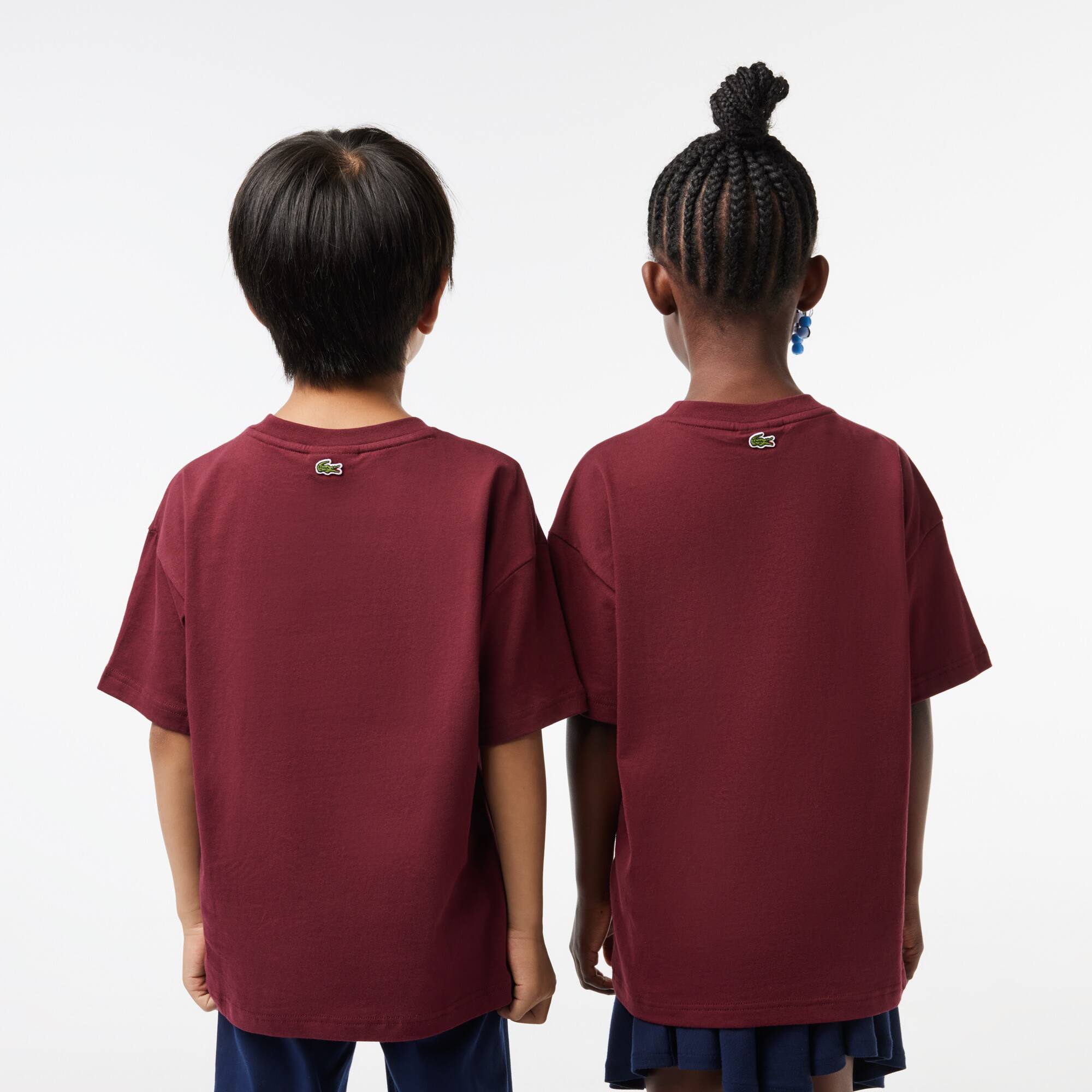 Grafisches T-Shirt aus Baumwolle mit Aufdruck T-Shirts & Hemden - Rot - Lacoste - Kinder