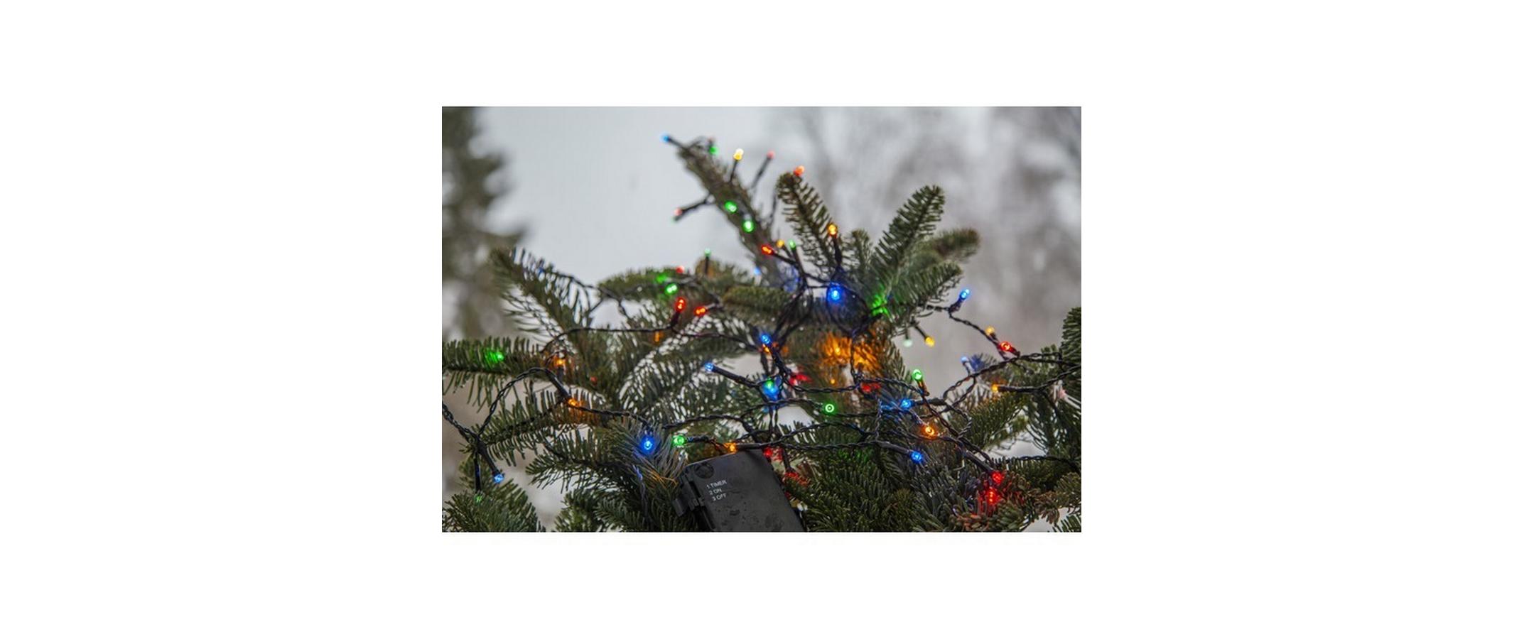 LED-Lichterkette Akku, 11.2 m, 160 LEDs, SchwarzLichterkette für den Aussenbereich