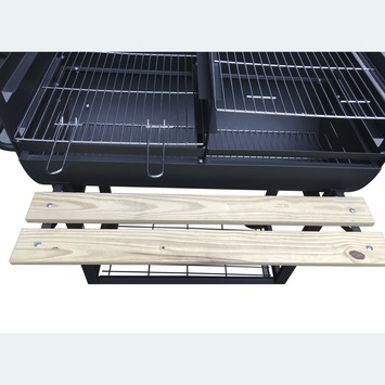 Tahiti houtskool BBQ metaal zwart 80 x 40 cm
