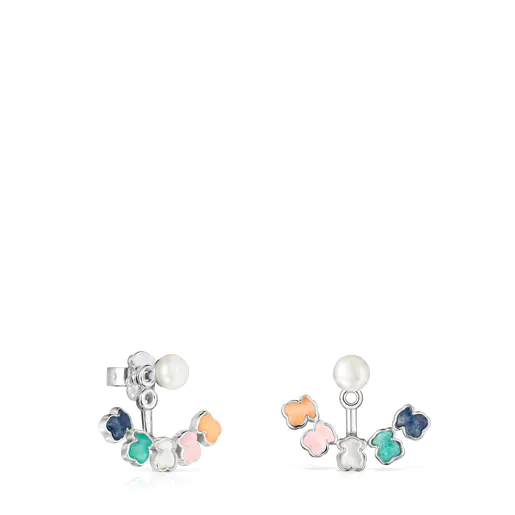 Pendientes de prata com gemas Mini Color
