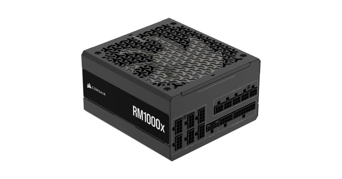 CorsairRM1000x modulaire 1000 watt voeding   (Zwart, 1x 12V-2x6, 4x PCIe)