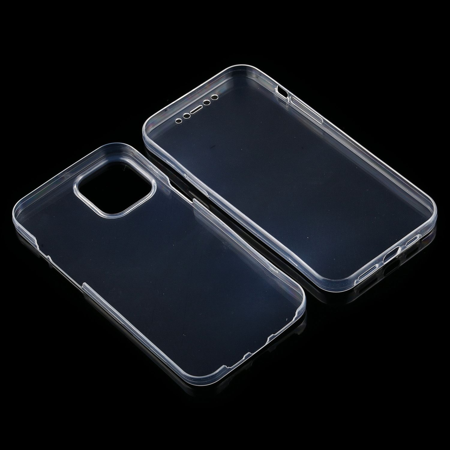 Apple iPhone 12 Pro Max Hülle Case 360 Handy Schutz Cover Full TPU Transparent