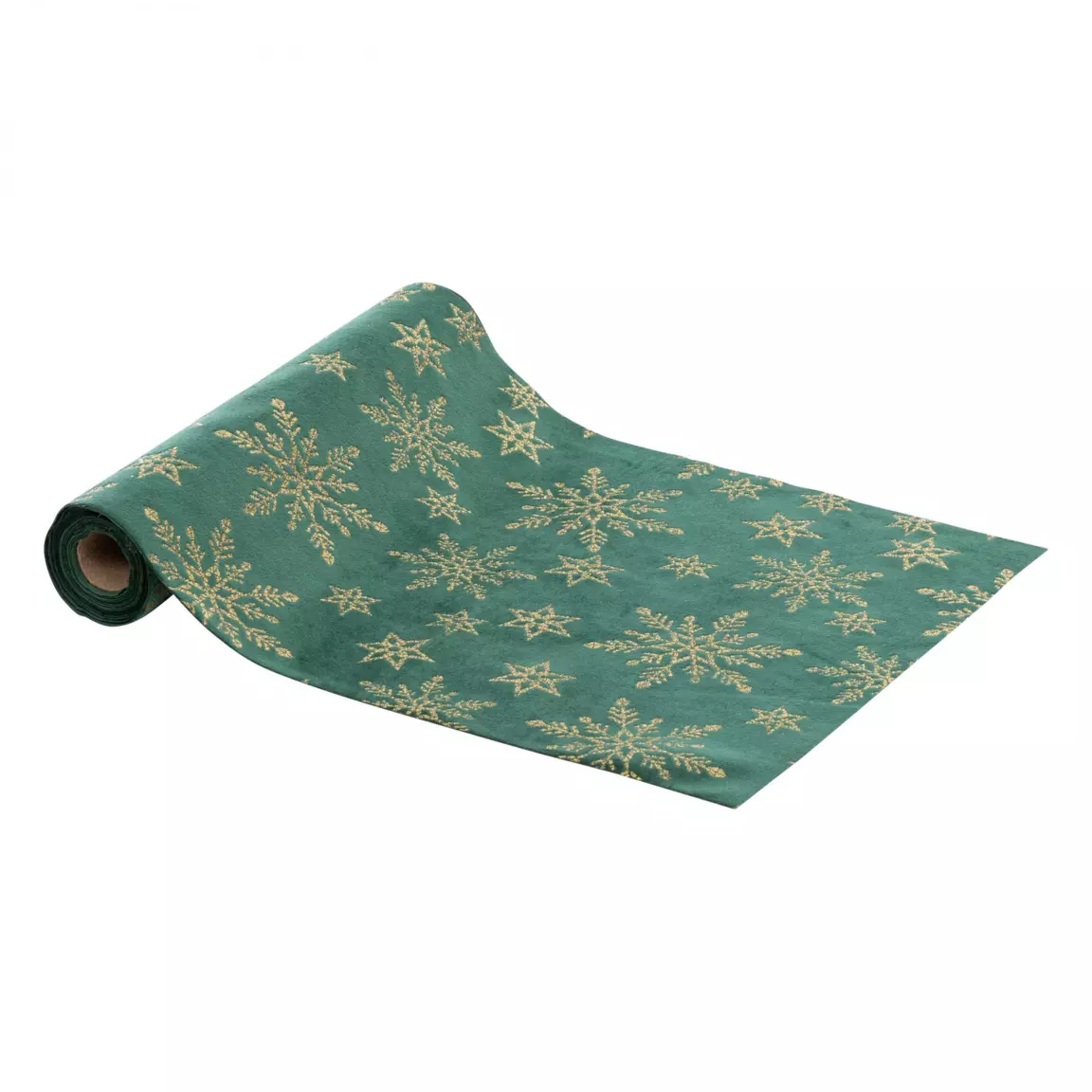 Chemin de table (300 x 28 cm) Cristaux pailletés Vert