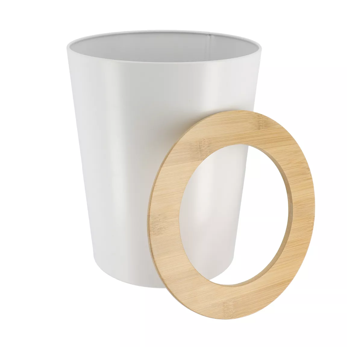 Poubelle salle de bain 5L Purebamboo Blanc
