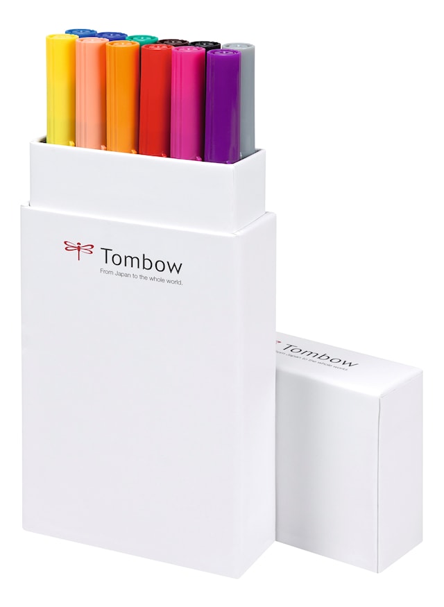 TOMBOW Penselpenn ABT Dual Brush 12P-1 Base farger