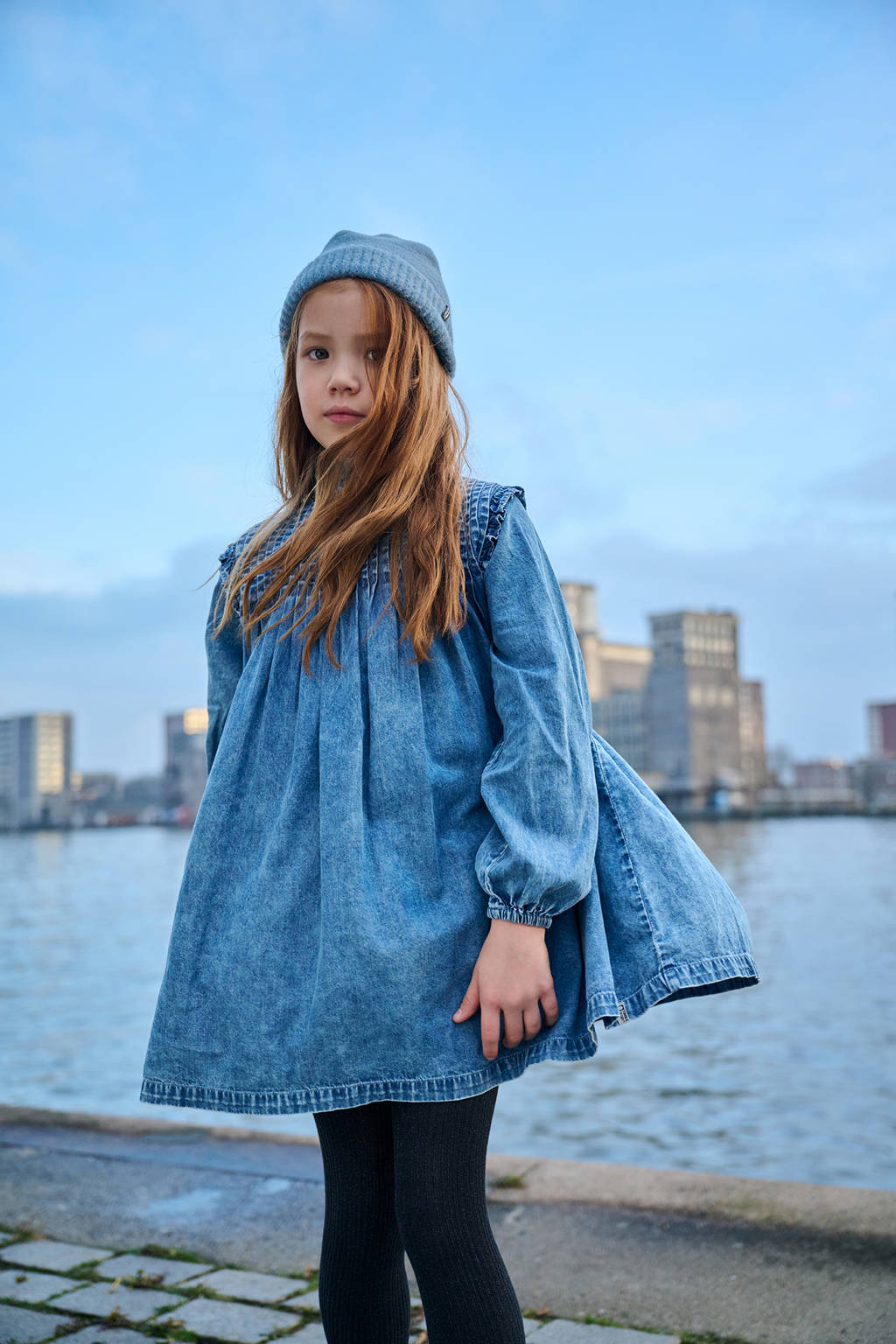 Tumble 'n Dry jurk Termignon medium blue denim