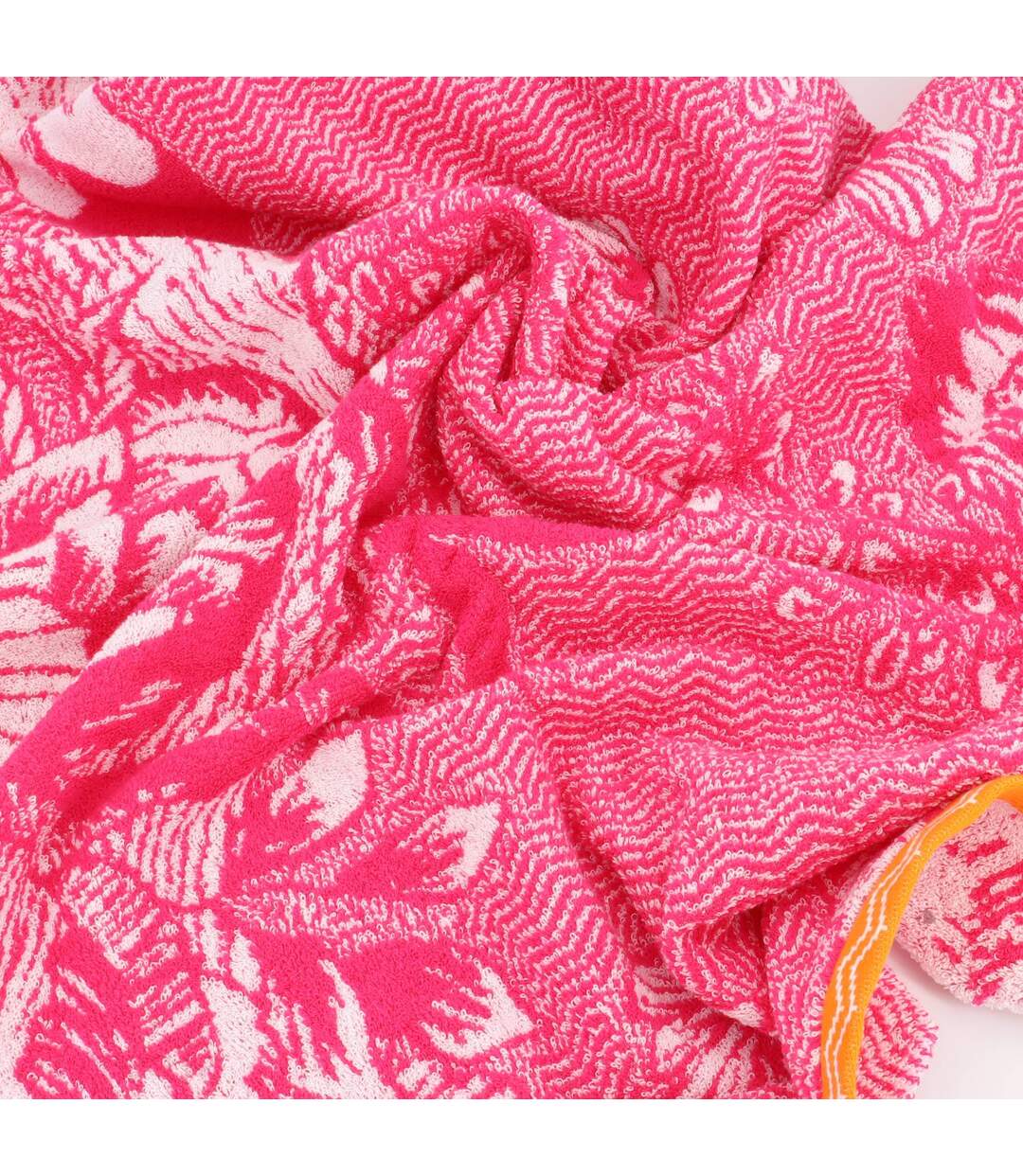 Drap de plage éponge 75x150cm FLAMINGO rose