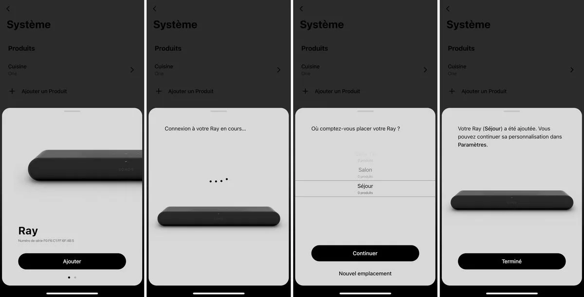 Sonos Ray Noir Barres de son