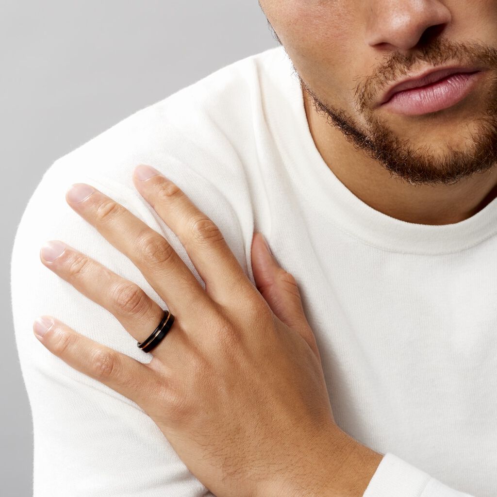 Bague Acier Noir Jacopo