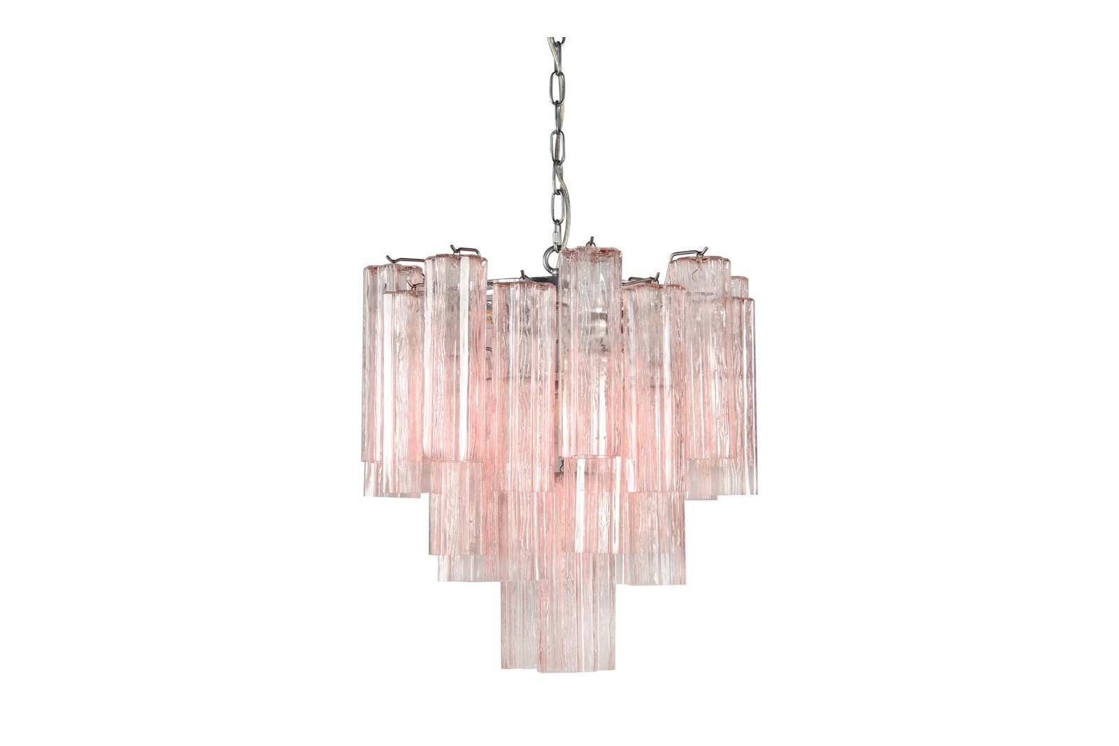Praha lysekrone Rosa glass, Ø:45cm. 4xE14 Max 28W