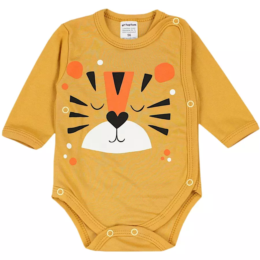 TupTam Baby Langarm Wickelbody im 5er Set blau